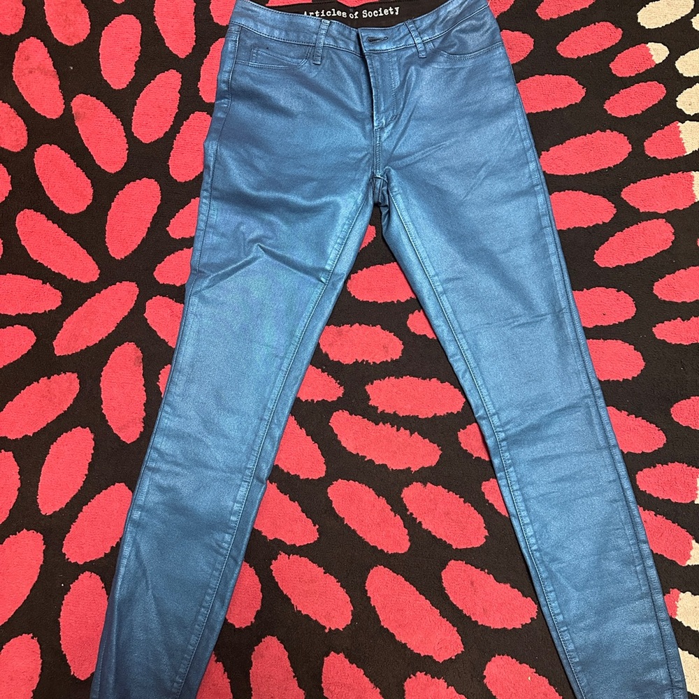 Articles Of Society Women's Vibrant Blue Skinny Jeans
